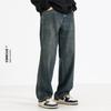 Ceecuz American Retro cleanfit Jeans Rectos Holgados para Hombre Primavera y Otoño Nuevos Pantalones Casuales de Pierna Ancha