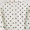 Atacado de roupas femininas transfronteiriço 2026 outono novo estilo europeu e americano moderno de alta qualidade blazer curto com estampa de bolinhas