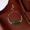 Pulseira de Flor com Zircônia Eletrodepositada em Ouro Real 18K, Pulseira de Luxo Leve de Nicho, Acessório de Mão Exquisito e Versátil