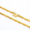 Collar hexagonal simple de latón chapado en oro para hombre y mujer, collar grueso de 2 mm, 3 mm, 4 mm, 5 mm, 6 mm