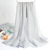 Primavera e Outono Pequeno Lenço de Seda Feminino Estilo Coreano Protetor Solar Lenço Fino Longo Cor Sólida Lenço Decorativo Xale Georgette Verão