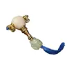 Conjunto Três Peças Sherpa Vidro Ouro Antigo Jade Hetian Combinação Estrela Vajra Lua Bodhi Pulseira Acessórios DIY
