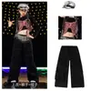 Ropa de Baile Jazz para Niñas Hip-Hop Niña Jazz Danza del Ombligo Ropa de Performance para Pasarela Niños Hip-Hop Pantalones Plateados