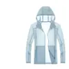 Ropa de Protección de la Piel para Exteriores para Hombres y Mujeres, Chaqueta Deportiva Transpirable de Color Sólido con Protección Solar Anti-UV para Correr