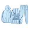 Conjunto de Moletom com Estampa Casual Outono/Inverno 2026 e Calça Simples com Estampa