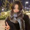 Colección de Bufandas de Mohair de Color Sólido de Otoño e Invierno, Bufandas Atmosféricas Estilo Coreano, Bufandas Chal Ampliadas y Engrosadas al por Mayor