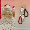 Oro Puro 999 Princesa Por Favor Hazte Rica Osito Colgante de Oro Yeso Blanco Serie Gatito Lanyard Promoción de Transmisión en Vivo de Tiktok