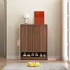 Gabinete y Zapatero de Madera Maciza para Uso Doméstico, Almacenamiento de Gran Capacidad, Modelo Nuevo para Entrada, Balcón, Gabinete de Almacenamiento Multicapa Integrado