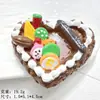 Coração Grande Artificial Pintado Bolo Cola de Creme DIY Grampo de Cabelo Capa de Celular Pingente Buraco Sapato Geladeira Acessórios de Resina
