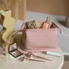 Nueva Bolsa de Maquillaje de Doble Capa con Diseño de Nube de Moda para Mujer, Bolsa Portátil de Almacenamiento para Cosméticos, Bolsa de Tocador de Lujo de Gran Capacidad para Viajes