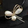 Elegante Broche de Lazo de Nácar Natural Chapado en Oro Cobre, Exquisito Corsage de Alta Gama para Mujer, Elegantes Accesorios para Pin de Solapa
