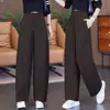 Pantalones Casuales de Pierna Ancha de Cintura Alta Personalizados para Mujer, Holgados, Adelgazantes, de Pierna Recta, Largos, para Ir al Trabajo, Versátiles, con Caída
