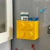 Caixa de Absorção Magnética para Geladeira Armazenamento de Cozinha Filme Plástico Porta Parede Pendurado Decorativo Blocos de Construção Prateleira de Armazenamento Lateral Externa de Geladeira