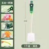 Cepillo para tazas 5 en 1 de mango largo, herramienta de limpieza multifuncional para limpiar termos, biberones, popotes y huecos de las tapas de tazas