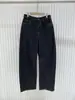Serie C+Mc Jeans 26 Primavera Nuevo Pantalones de Mezclilla Cruda Teñidos con Cuerda Cintura Media Pierna Curva Ajustados Sueltos Adelgazantes de Longitud Completa