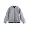 North Boundary Ropa para Hombre Estilo Americano Marca de Tendencia Otoño 2025 Nueva Chaqueta de Béisbol con Doble Cremallera Abrigo Falso de Dos Piezas Chaqueta Unisex