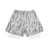 2025 Shorts Esportivos Casuais Masculinos de Verão Diários Falsos de Duas Peças Versátil Listrado Soltos Tamanho Plus Fino Tendência