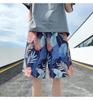 Shorts de praia verão fino casual de secagem rápida calções de banho calças de pijama com estampa digital da moda calças soltas de cinco pontas
