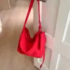 2025 Bolsa Transversal de Lona Bolsa Mensageiro Feminina Bolsa de Tecido Bolsa de Ombro para Aula Grande Capacidade Estilo Preguiçoso Bolsa Tote Transversal Tendência