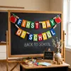 Exclusivo para ventas transfronterizas: Juego de pancarta de fieltro con manzanas para decoración de regreso a clases en preescolar, cadena de banderas para decoración de regreso a clases, envío OEM disponible