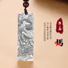 Plata Pura 999 Bolsa Antigua Bagua Navideño Vaca Retro Colgante de Plata Esterlina Collar de Pareja para Hombres y Mujeres