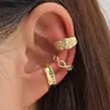 Conjunto de Cinco Peças de Clipe de Osso de Orelha Simples e Criativo Sem Furo Transfronteiriço Folha Dourada Recortada Clipe de Orelha em C Conjunto de Brincos