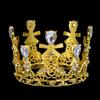 Accesorios de decoración para tartas de cumpleaños de aleación transfronteriza, adornos de corona nupcial, accesorios de corona pequeña con diamantes enchufables, venta al por mayor