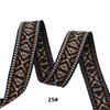 Suministro directo de fábrica cinta jacquard étnica de color de 25 mm de ancho de poliéster algodón para ropa zapatos y sombreros accesorios decorativos para equipaje