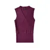 Elegante Chaleco de Punto sin Mangas con Cuello en V Cruzado para Mujer, Verano Puro Deseo Chica Caliente Top de Nicho Único de Gama Alta, Estilo Ins