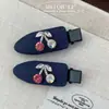 Corea del Sur Ins Vintage Simple Cristal Cereza Tela Pinza de Pato Nuevo Llegada Pinza para Flequillo Todo Fósforo Pasador para Pelo Roto Accesorios para el Cabello para Mujeres