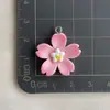 Macaron Cor Doce Estrela Gorda Estrela de Cinco Pontas Flor de Cerejeira Pingente Pulseira Chaveiro Acessórios DIY Material Tachinha Olho de Cordeiro
