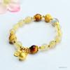 Pulseira de Quartzo Rutilado Dourado Natural Guan Yu Pedra Olho de Tigre Pulseira Besta Devoradora de Ouro Vintage Transmissão Ao Vivo Venda Quente Atacado S5022513