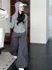Conjunto Casual para Niñas Otoño 2026 Estilo Nuevo Sudadera con Capucha Chaqueta para Niñas Grandes Pantalones de Pierna Ancha Brote de Flor Primavera/Otoño