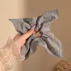 Bufanda Cuadrada de Cuadros Azules Coreana con Lazo, Goma para el Cabello, Diadema de Alta Gama para Mujer, Cuerda para el Cabello, Diadema de Moda, Accesorios para el Cabello