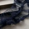 Falda tutú de encaje plisado de malla hecha a mano para manualidades, 15 cm de ancho, falda de pastel plisada, decoración de ropa de muñeca, nuevo