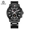 Novo Relógio Masculino de Negócios, Relógio de Quartzo à Prova d'Água com Pulseira de Aço de Peça Única, Relógio Masculino Multifuncional Luminoso, Relógio Não Mecânico