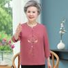 Camisa de verano de abuela, ropa fina de primavera para mujeres de mediana edad y mayores, traje de camisa para mujer, traje Tang de señora mayor, top de madre