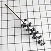 Tenedor único Flor falsa de bayas Fruta roja Ramo escrito a mano Accesorios para arreglos florales Simulación Decoración navideña para el hogar