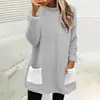 Sudadera con cuello redondo de doble cara de forro polar con bolsillo, bordada con letras, de manga larga, holgada, para mujer, europea y americana, transfronteriza de Amazon AliExpress