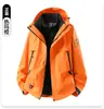 Ropa de Montañismo Otoño Invierno Deportes al Aire Libre Forro Polar Chaqueta Impermeable Cálida Chaqueta Shell con Capucha Logo de Impresión al por Mayor