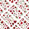 Adesivos Florais Realistas Rosa Vermelho Quente Transparentes Decoração de Planta Flor Material para Diário DIY Adesivos de PET à Prova d'Água