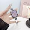 Correa de Metal para Reloj de Aceite Love Painting Adecuada para Apple Generación 78910 Huawei Gt5 Fit4 Xiaomi 10Pro Samsung Pulsera