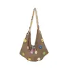 Bolso Tejido de Hilo de Algodón Floral para Mujer, Nuevo Modelo Verano 2026, Bolso de Hombro de Gran Capacidad, Bolso Tote Hueco Estilo Perezoso para Vacaciones