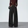 Jeans negros estilo coreano para mujer, nueva colección otoño 2026, de tiro alto, corte holgado, adelgazantes y con una caída fluida, pantalones casuales