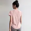 Conjunto de Yoga Feminino Top Soltinho de Manga Curta para Fitness, Calça Longa Slimming para Corrida Esportiva, Roupas para Treinamento de Pilates