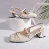 Sandalias de estilo retro francés de una tira con punta cerrada para mujer, zapatos Mary Jane con tacón grueso y punta cuadrada, modelo versátil negro nuevo de primavera-verano