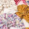Nuevos Sombreros Finos Europeos y Americanos para Bebés, Sombreros de Punto Estriado con Lazo Estampado para Niños, Sombreros para Bebés de Cuatro Estaciones