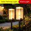 Jardim de pátio externo de villa transfronteiriça iluminação ambiente de quintal luzes decorativas luzes de gramado luzes solares de solo