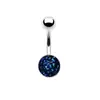 Comércio exterior novo estilo piercing de umbigo Europeu e Americano Japonês e Coreano cor cascalho redondo prego de umbigo aço inoxidável joia para perfuração atacado