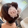Elegante y Etéreo Pasador de Flor y Perla para el Cabello, Pasador para la Parte Trasera de la Cabeza, Pinza de Tiburón Estilo Nuevo Coreano